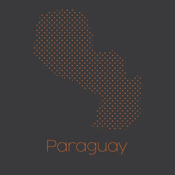 A Map of the country of Paraguay