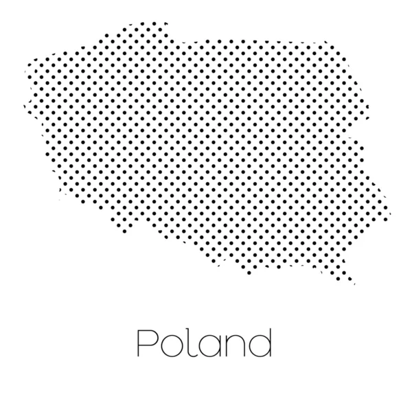 Mapa Del País Polonia —  Fotos de Stock