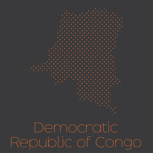 Map Country Democratic Republic Congo — Stock Photo, Image