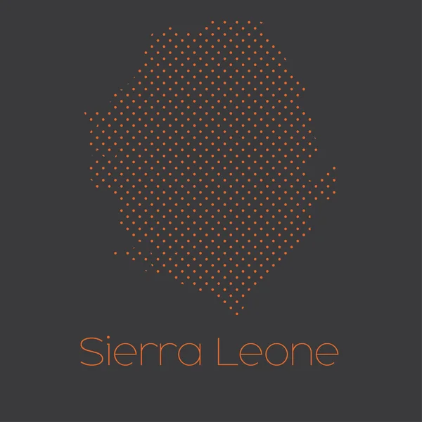 Une Carte Pays Sierra Leone — Photo