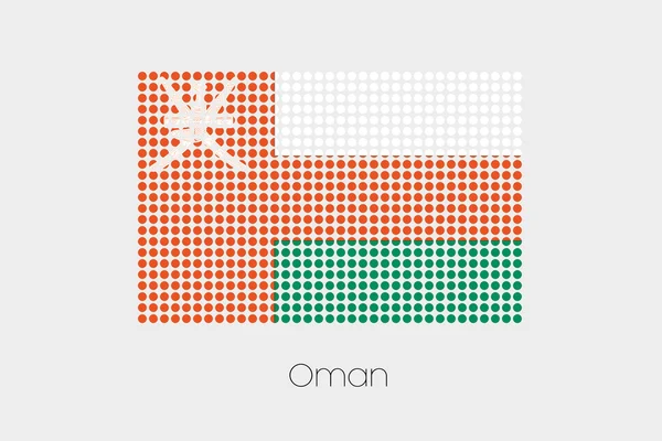 Een Illustratie Van Vlag Van Oman — Stockfoto