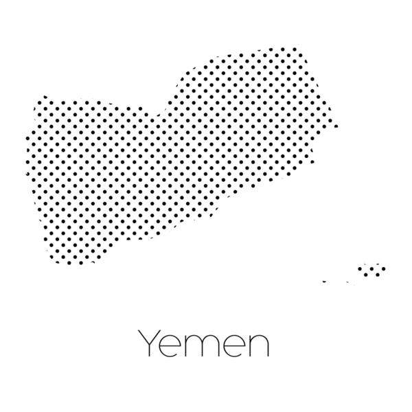 Una Mappa Del Paese Dello Yemen — Foto Stock
