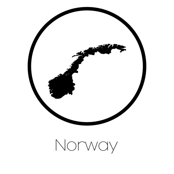 ノルウェーの国の地図 — ストック写真