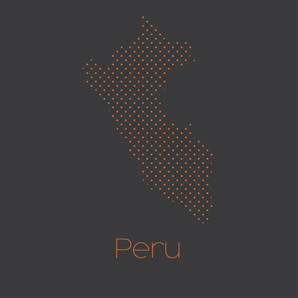 Mapa Del País Perú — Foto de Stock