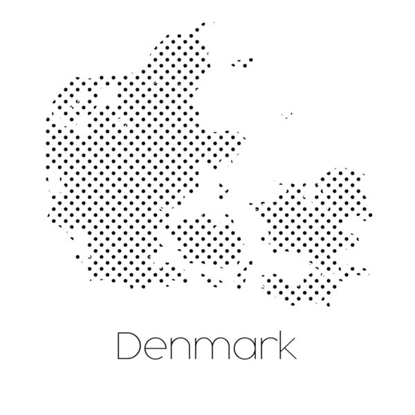 Mapa País Dinamarca — Fotografia de Stock