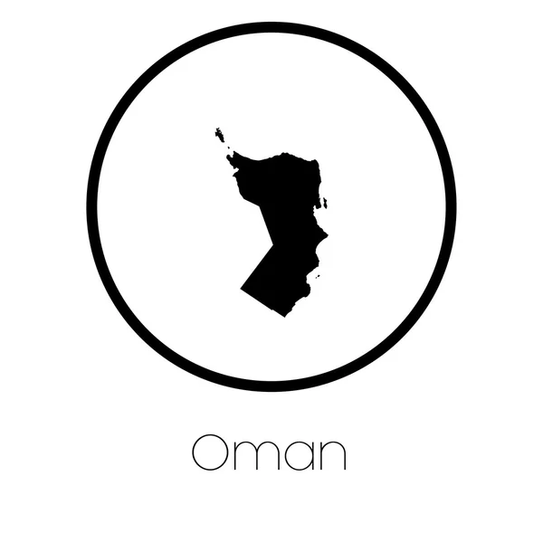 Kaart Van Het Land Van Oman — Stockfoto