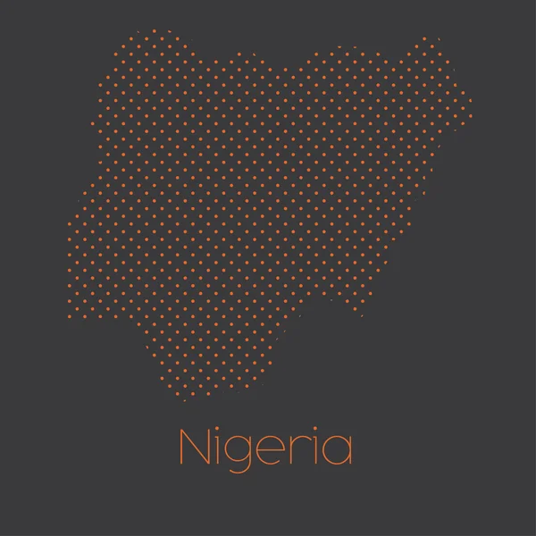 A Map of the country of Nigeria