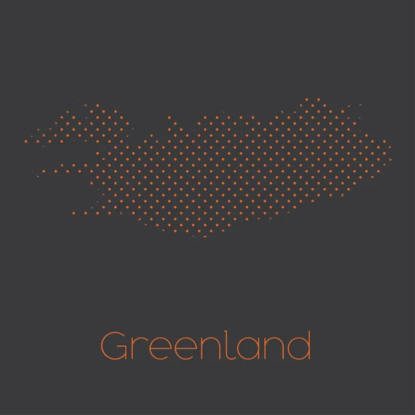Grönland Ülke Haritası — Stok fotoğraf
