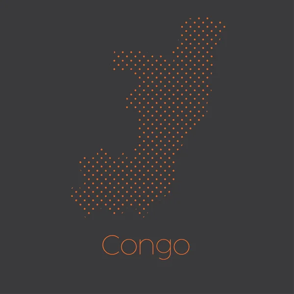 Una Mappa Del Paese Del Congo — Foto Stock