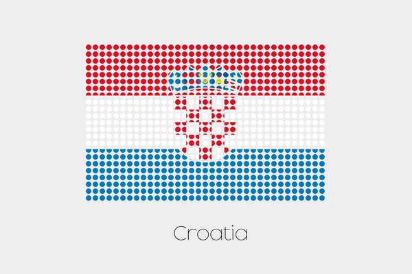 Una Ilustración Bandera Croacia — Foto de Stock