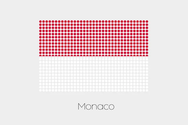 Una Ilustración Bandera Mónaco — Foto de Stock