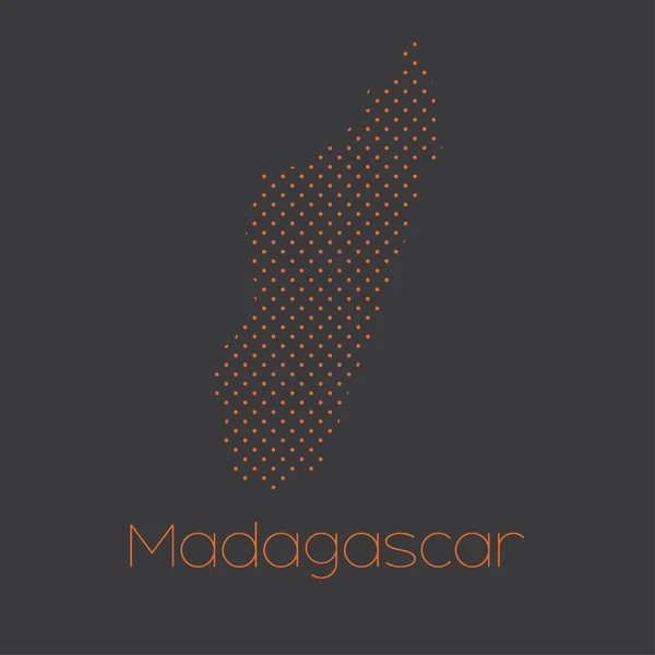 Kaart Van Het Land Van Madagaskar — Stockfoto