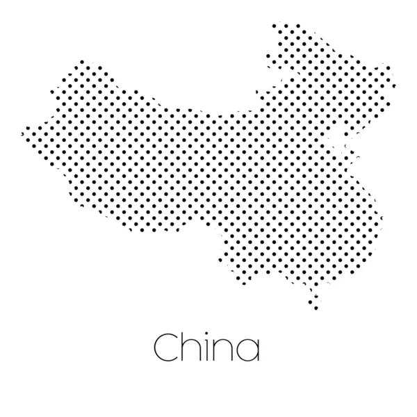 Mapa Kraju Porcelany Chińskiej — Zdjęcie stockowe