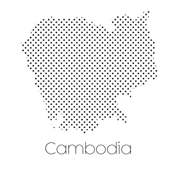 Mapa Del País Camboya — Foto de Stock