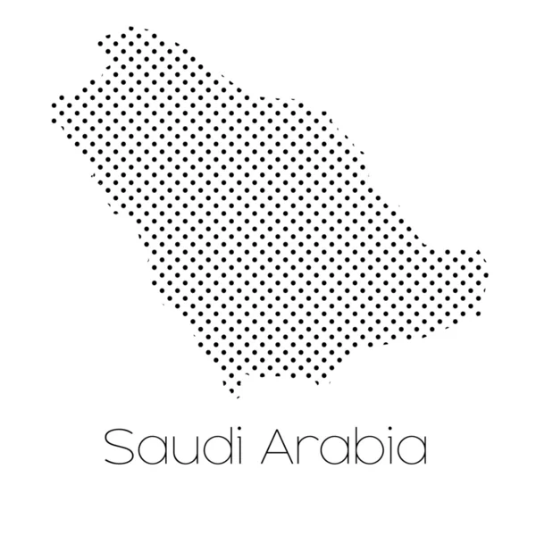 Una Mappa Del Paese Dell Arabia Saudita — Foto Stock