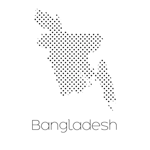孟加拉国的国家的地图 — 图库照片