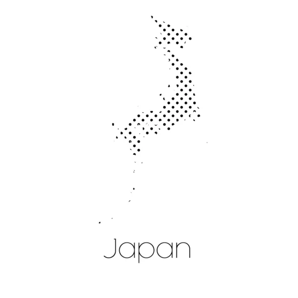 Mapa Del País Japón — Foto de Stock