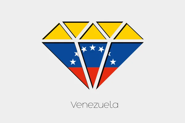 Flag Illustration Diamond Venezuela — Stock Photo, Image