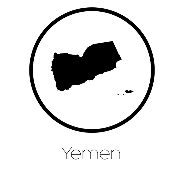 Una Mappa Del Paese Dello Yemen — Foto Stock