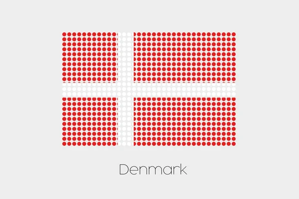 Μια Απεικόνιση Της Σημαίας Της Δανίας — Φωτογραφία Αρχείου