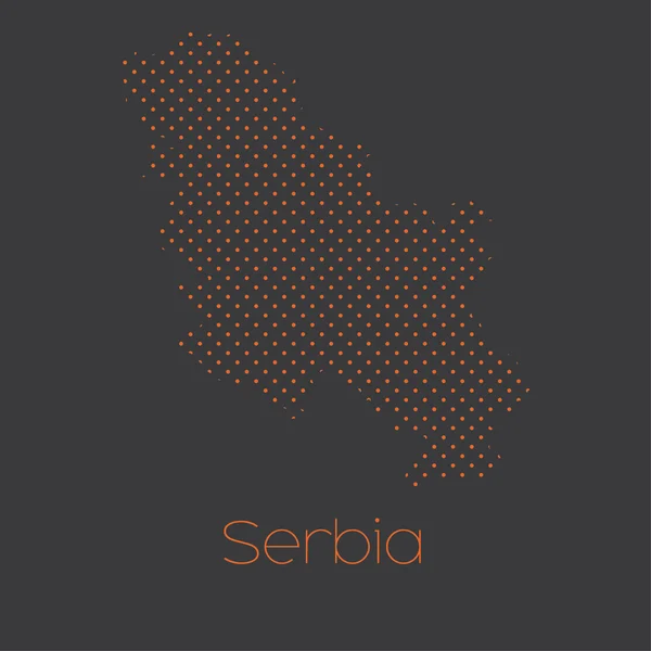 A Map of the country of Serbia