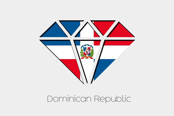 Una Ilustración Bandera Dentro Diamante República Dominicana — Foto de Stock