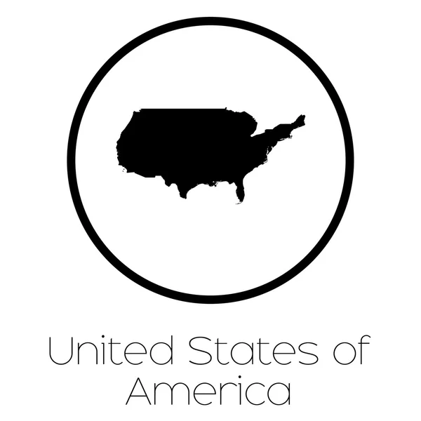 Kaart Van Het Land Van Verenigde Staten Van Amerika — Stockfoto
