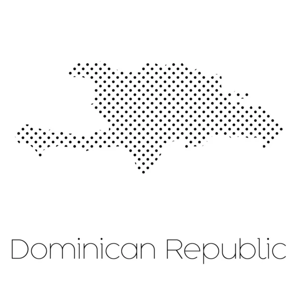 Una Mappa Del Paese Della Repubblica Dominicana — Foto Stock