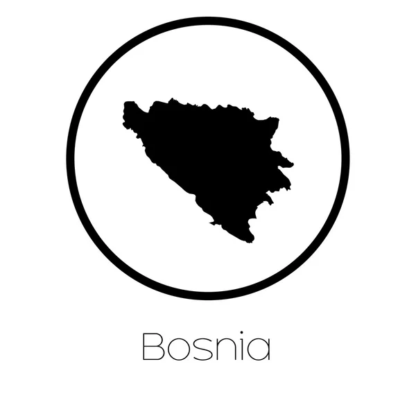 ボスニア ヘルツェゴビナの国の地図 — ストック写真