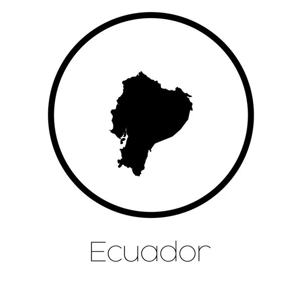 Eine Karte Des Landes Ecuador — Stockfoto