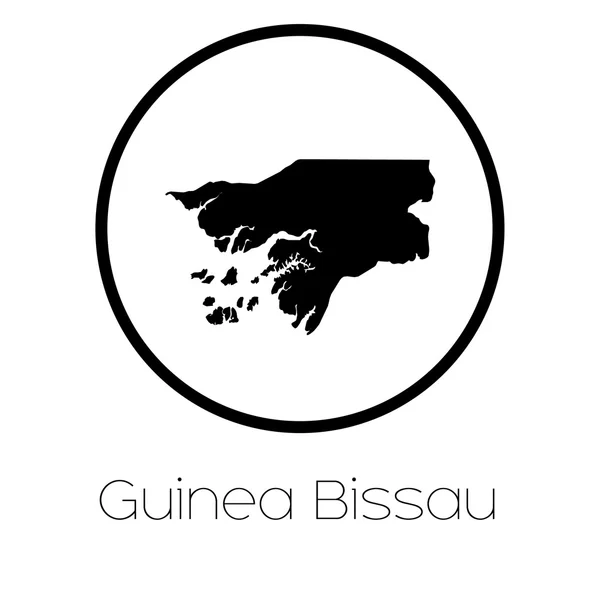 Карту Країни Гвінеї Бісау — стокове фото