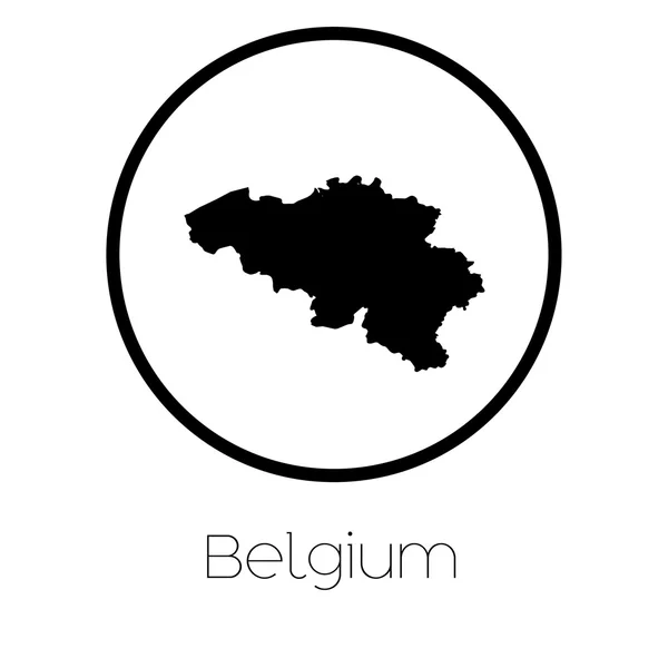 Mapa Kraju Belgia — Zdjęcie stockowe