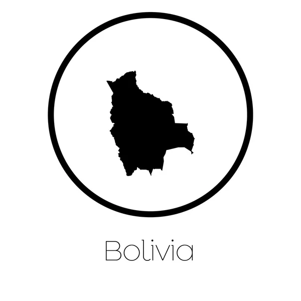 Kaart Van Het Land Van Bolivia — Stockfoto