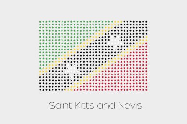 Saint Kitts ve Nevis bir bayrak çizimi