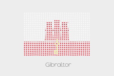 Bir bayrak illüstrasyon Gibraltar