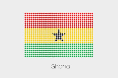 Gana bir bayrak çizimi