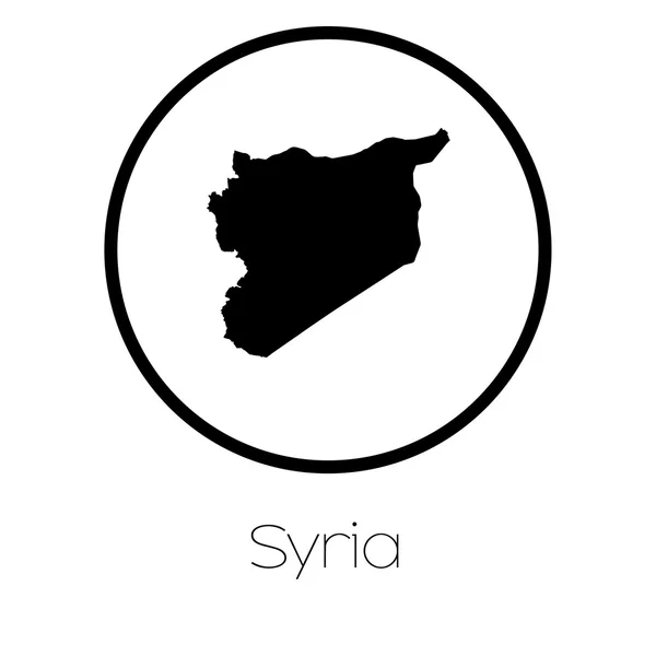 Eine Karte Des Landes Syrien — Stockvektor