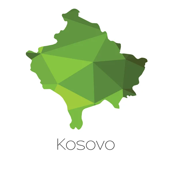 Map Country Kosovo Kosovo — Stock Vector