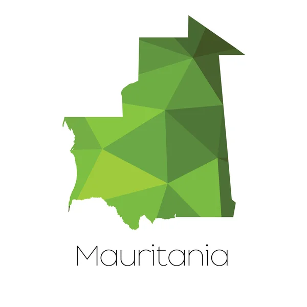 Eine Karte Des Landes Mauretanien Mauretanien — Stockvektor