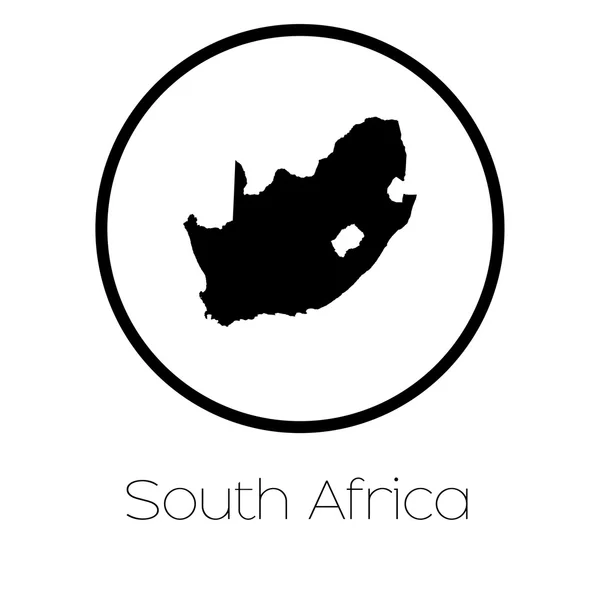 Mapa Kraju Republiki Południowej Afryki — Wektor stockowy