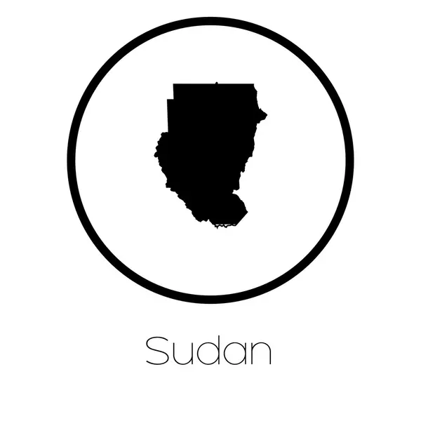 Eine Karte Des Sudanesischen Landes — Stockvektor