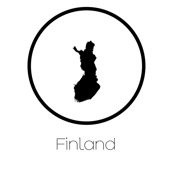 Mapa Země Finska — Stockový vektor