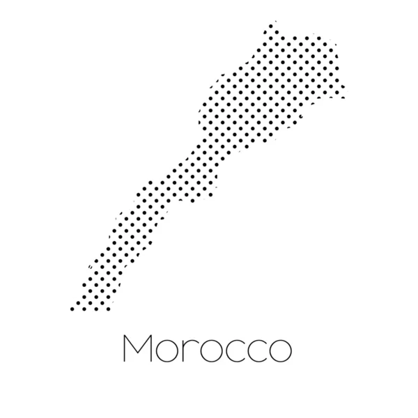 Mapa País Marrocos — Vetor de Stock