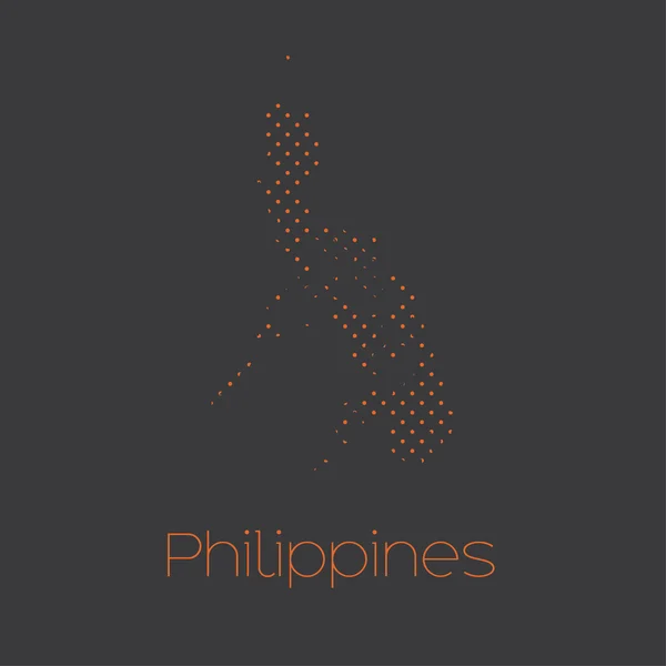 フィリピンの国の地図 — ストックベクタ