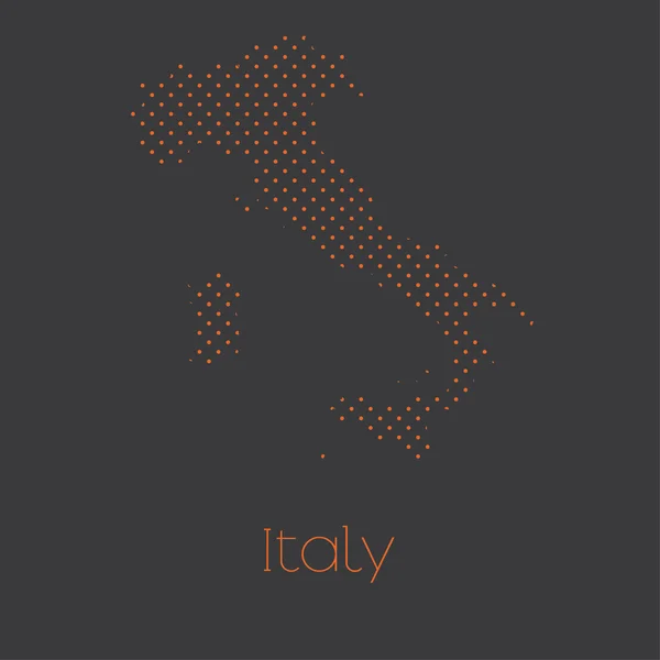 Kaart Van Het Land Van Italië — Stockvector