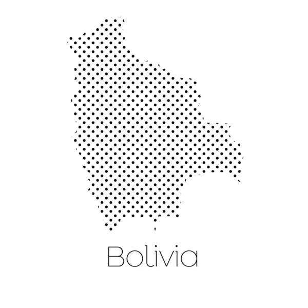 Kaart Van Het Land Van Bolivia — Stockvector