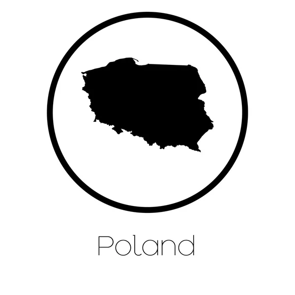 Mapa Del País Polonia — Archivo Imágenes Vectoriales