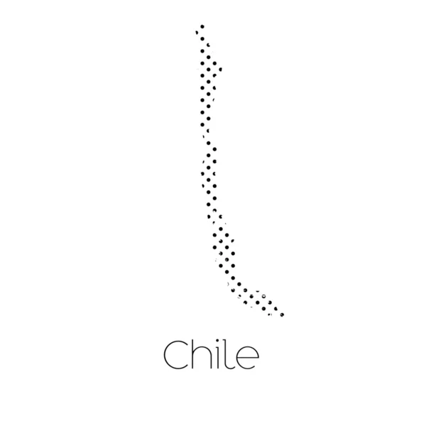 Mapa Kraju Chile — Wektor stockowy