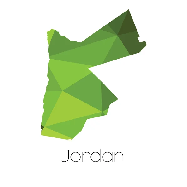 Une Carte Pays Jordanie Jordanie — Image vectorielle