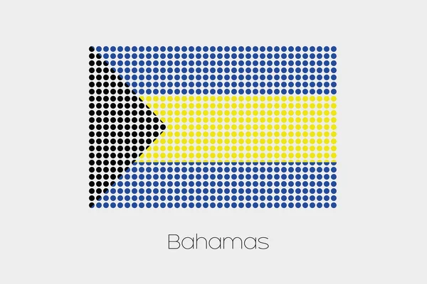 Een Illustratie Van Vlag Van Bahama — Stockvector